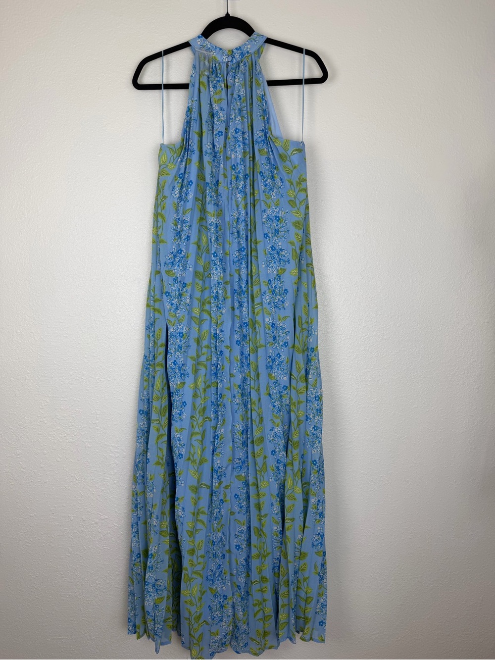 VICI Floral Pleated Halter Maxi Dress Size Large - Picture 3 of 7